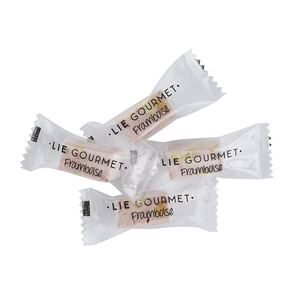 LIE GOURMET Franske nougat "bites" hindbær (1 kg) French nougat Raspberry