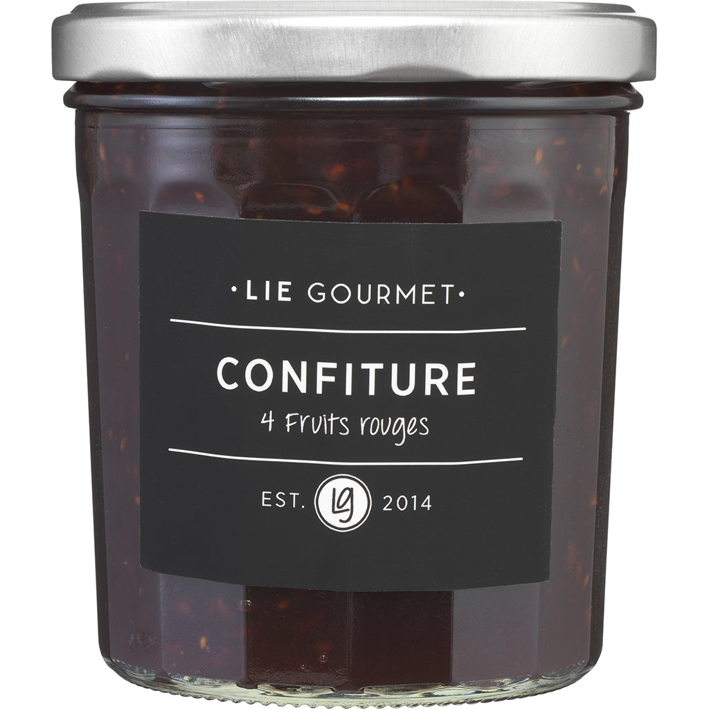 LIE GOURMET Marmelade 4 røde frugter (370 g) Jam