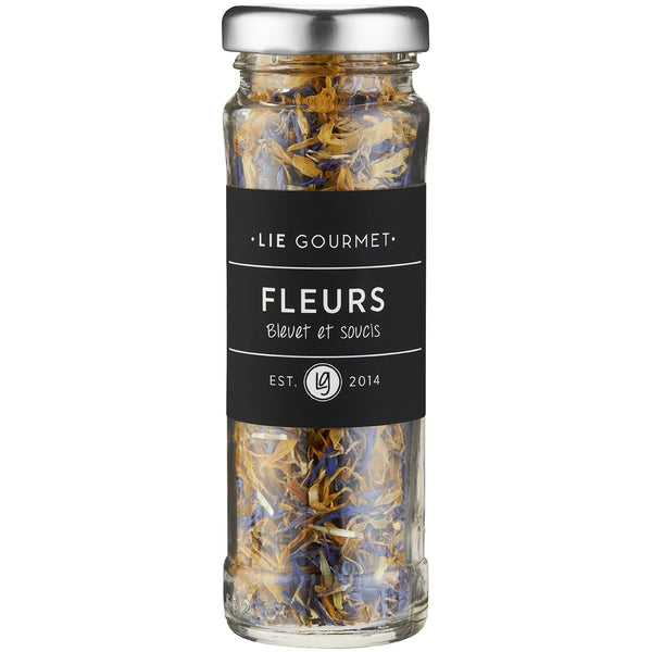 LIE GOURMET Tørrede blomster morgenfrue og kornblomster (3 g) Flowers Marigolds and cornflowers